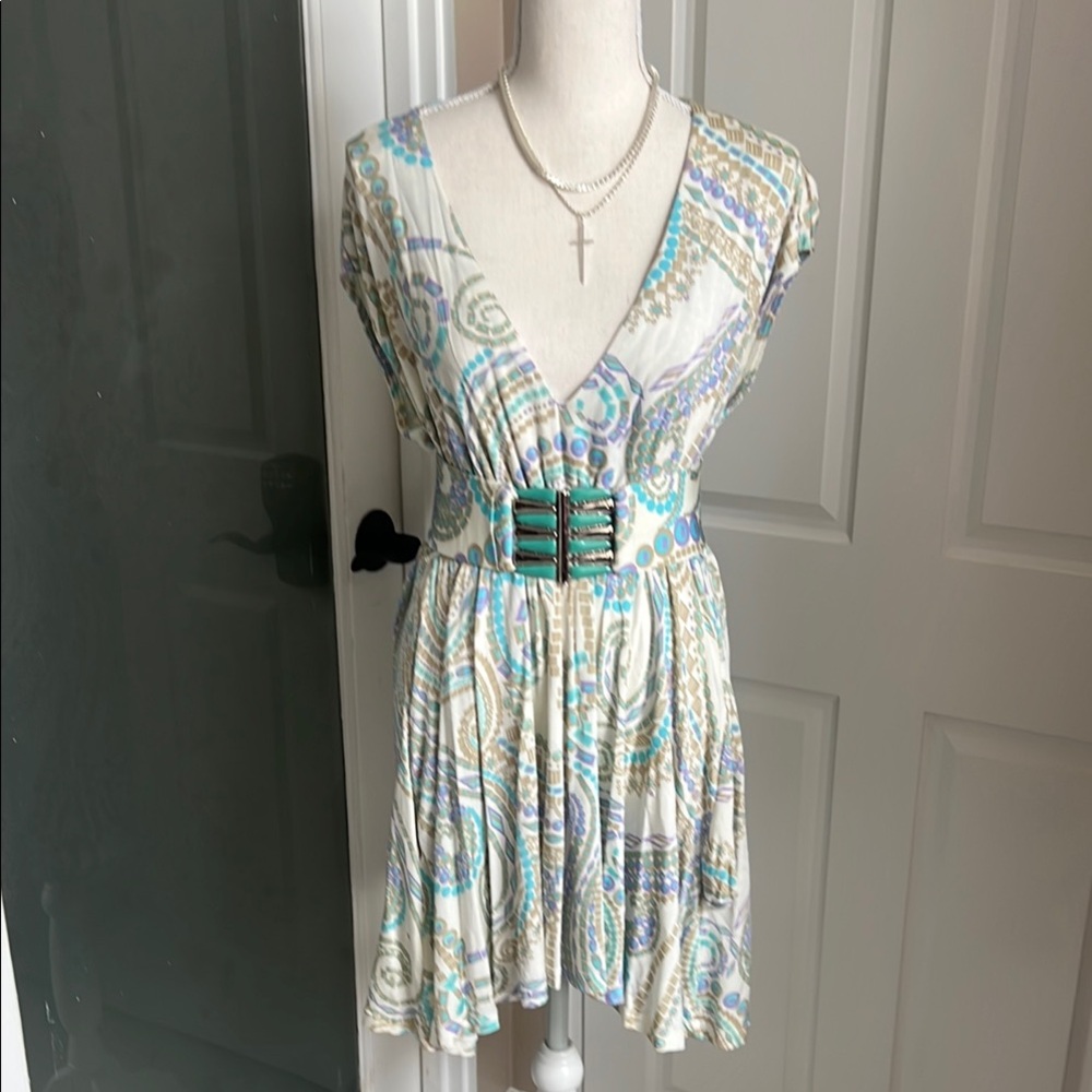 Marisa K Bohemian Print Dress with Belt